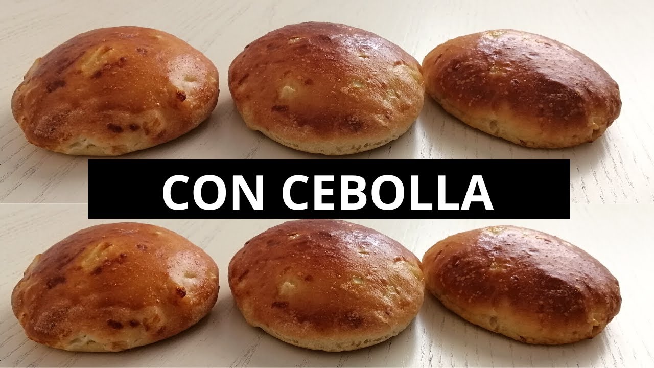 Como hacer pan de hamburguesa con cebolla 🍔