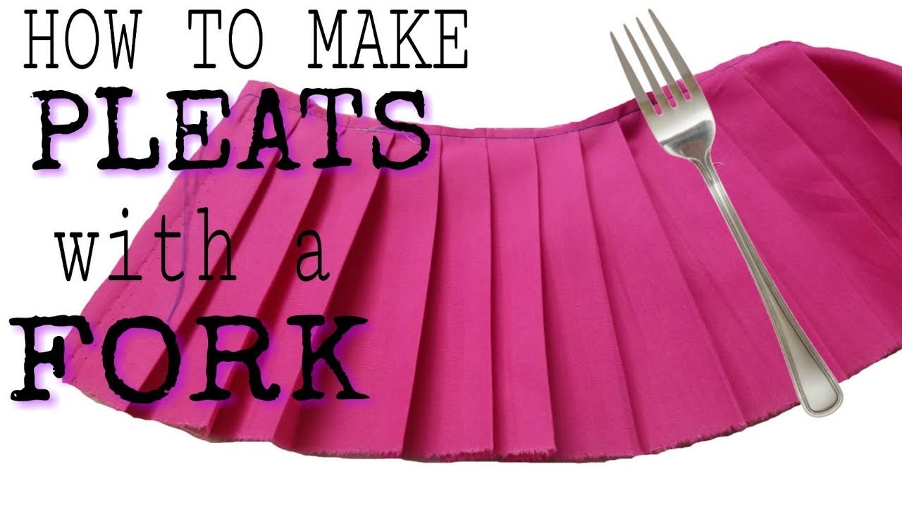 Como hacer pliegues en tela con un tenedor / How to make pleats with a fork