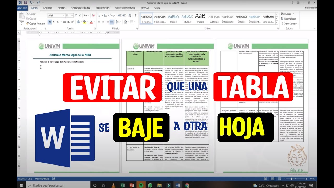 🟢Cómo hacer que una tabla de WORD no se baje a otra hoja 【 2024