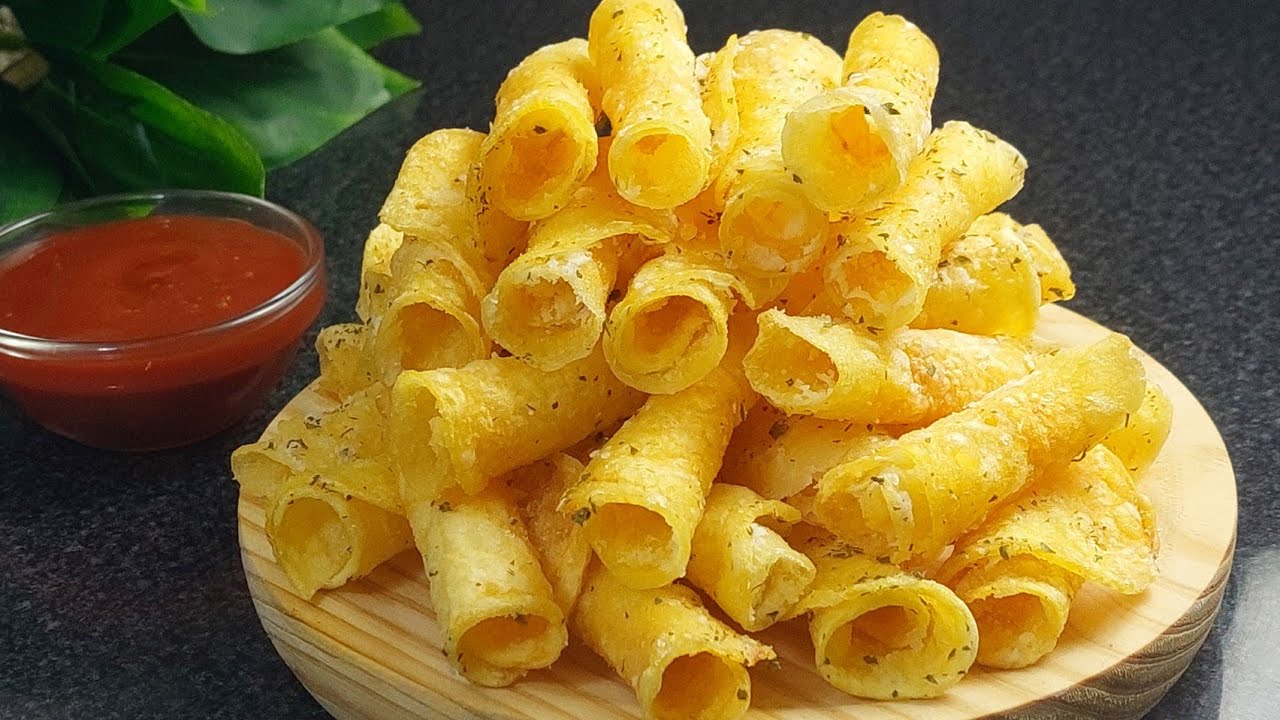 cómo hacer rollos de patatas fritas crujientes, el secreto de papas fritas extra crujientes/snacks