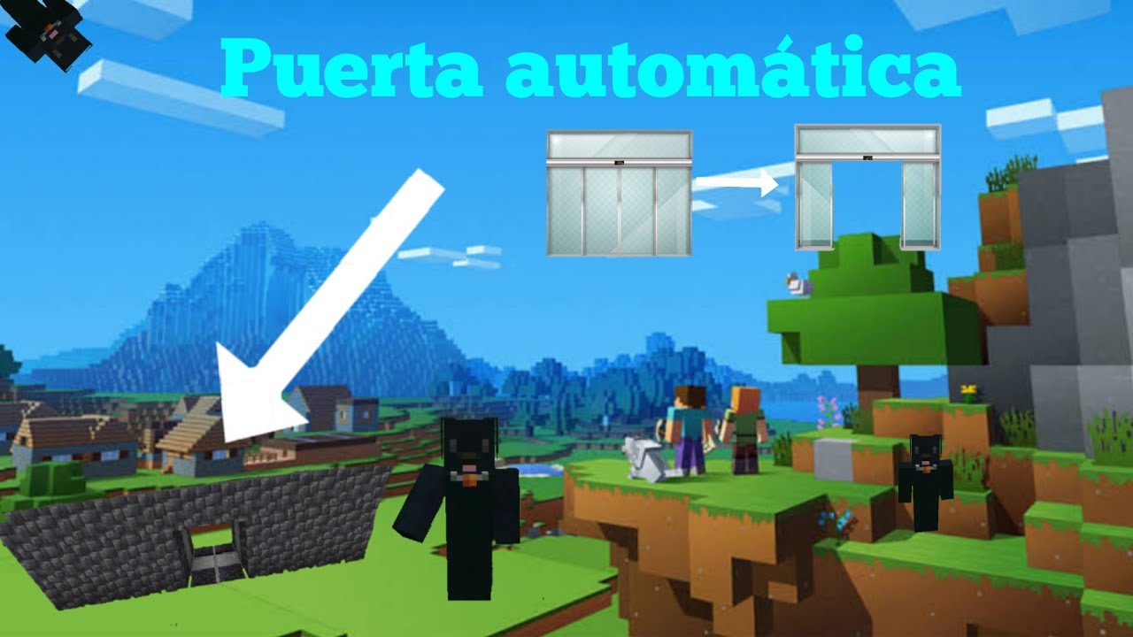 Como hacer una puerta automática en minecraft bedrock