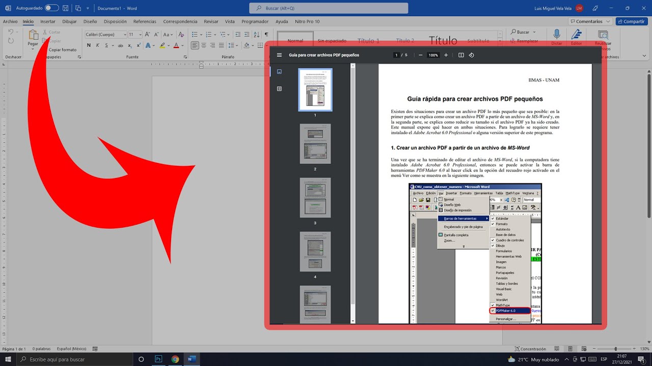Como insertar un archivo PDF en word