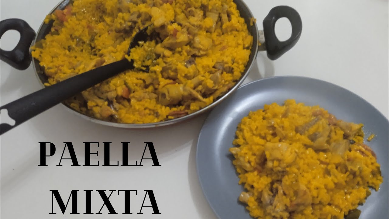 como preparar una paella mixta, receta española