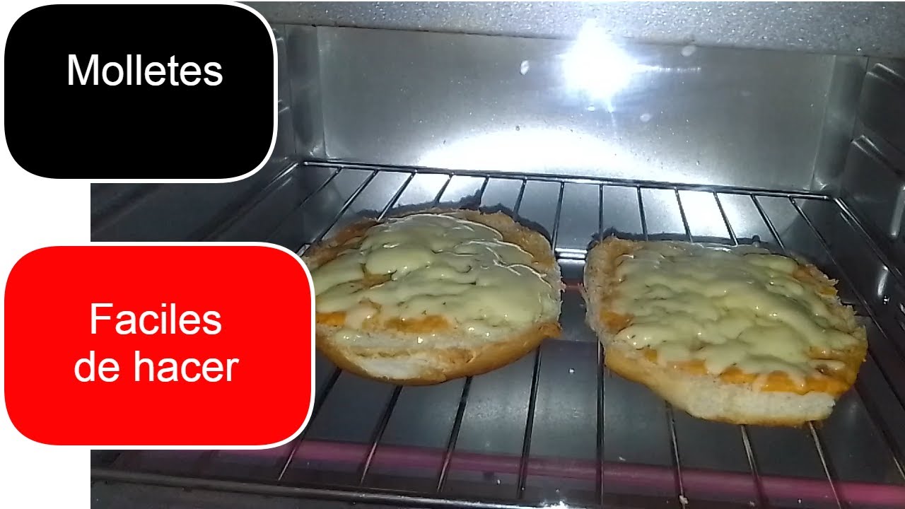 Como preparar unos MOLLETES de FRIJOLES con QUESO receta facil en HORNO ELECTRICO | Oster