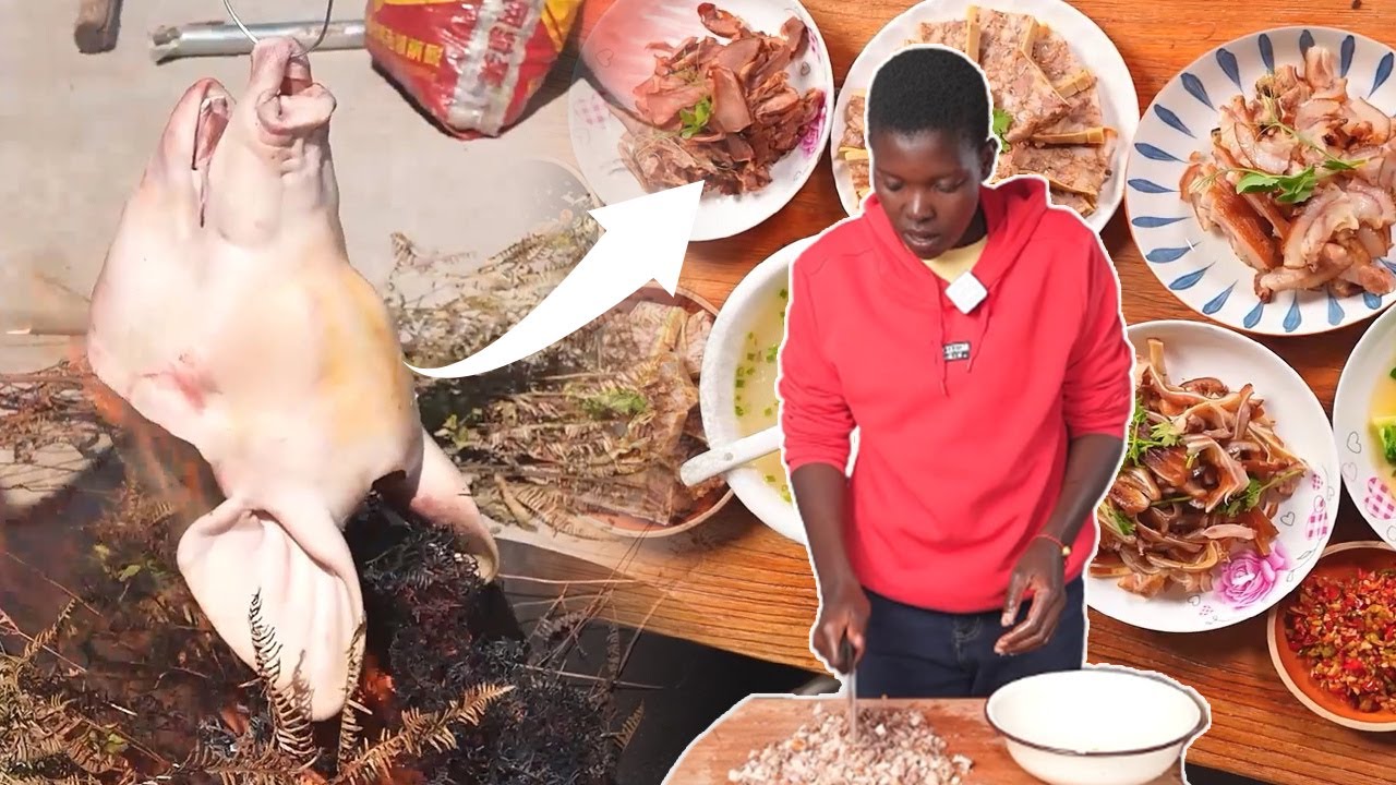 Convertir una cabeza de cerdo en toda una mesa de platos: cabeza de cerdo, oreja de cerdo, lengua
