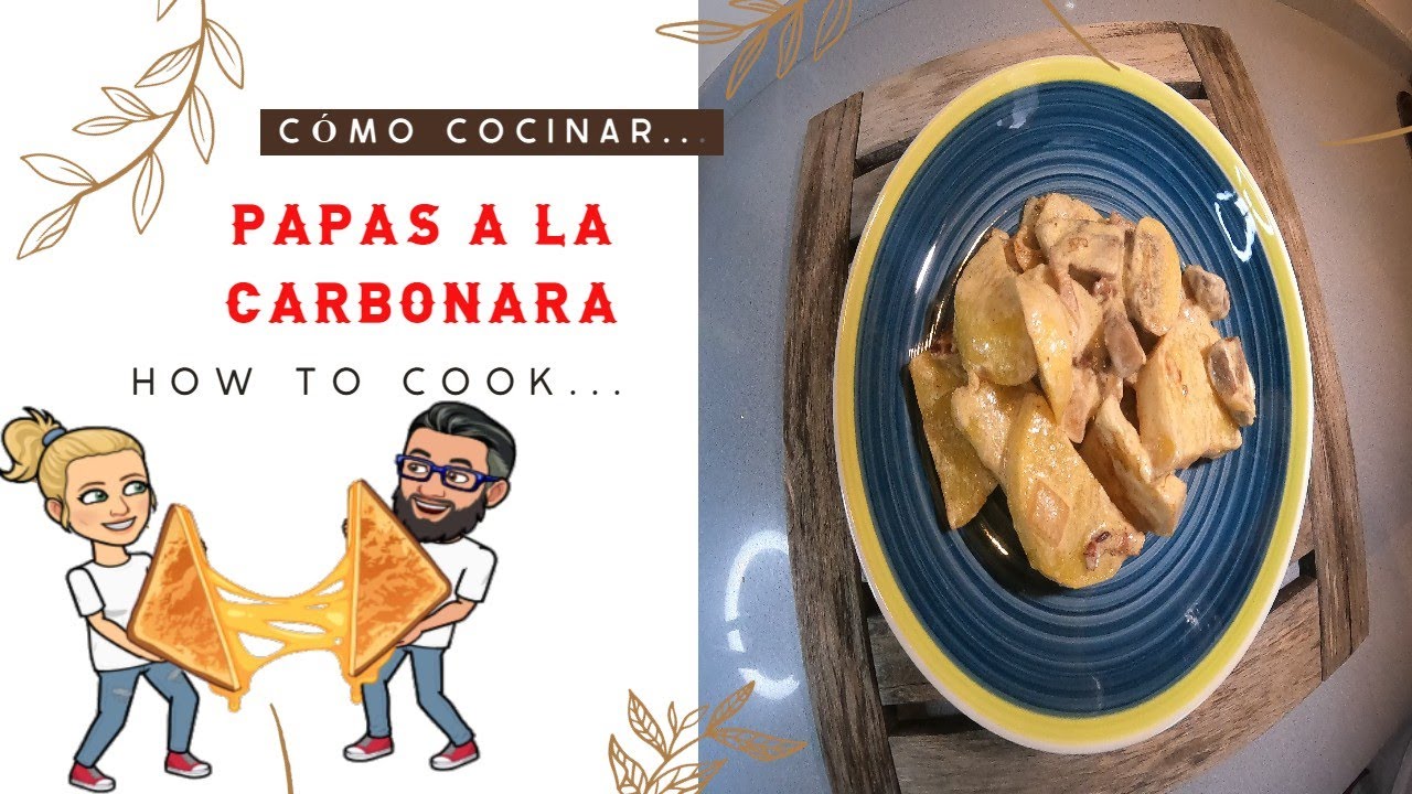 DELICIOSA receta de patatas fritas a la CARBONARA 🤤🤤