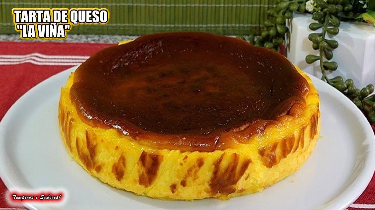 DELICIOSA TARTA DE QUESO DE LA VIÑA CON SOLO 5 INGREDIENTES FÁCIL TE ENCANTARÁ