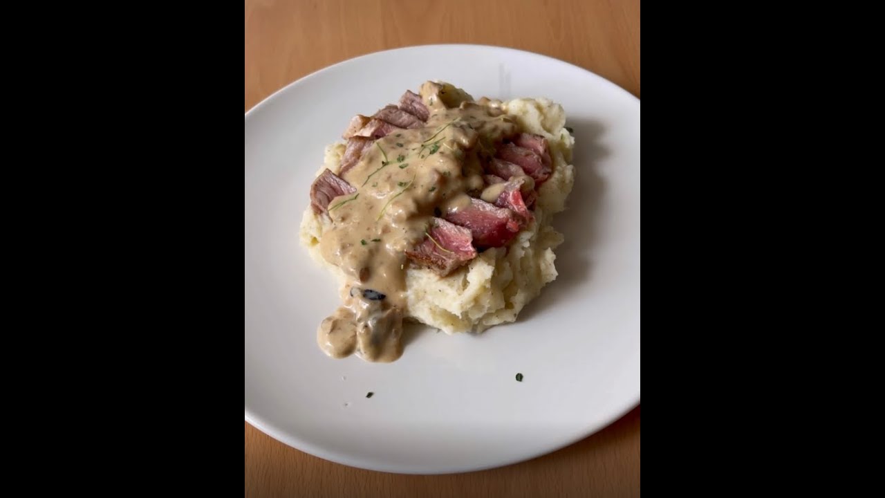 Dieses Rezept mit T-Bone-Steak und getrüffeltem Kartoffelpüree ist ...