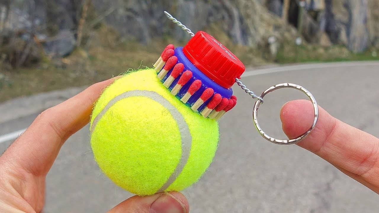 el Invento MÁS LOCO que he construido con una PELOTA DE TENIS 💥🤯