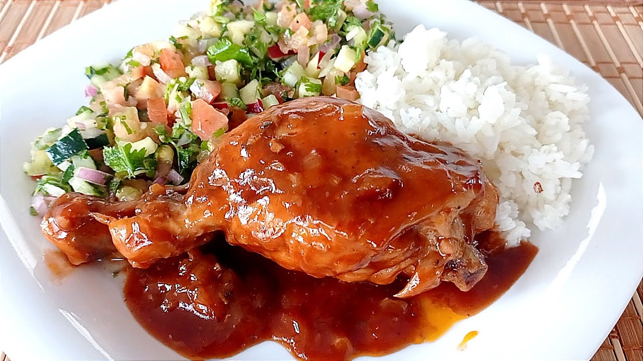 🍗 En 5 minutos aprenderás a hacer el más exquisito pollo en salsa Bbq. 🤤💪