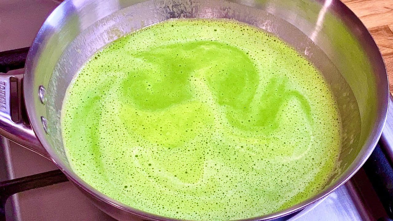 Erbsensuppe selber machen Rezept St. Patrick's Day, irisches grün - mit frischen Erbsen, Geheimtipp
