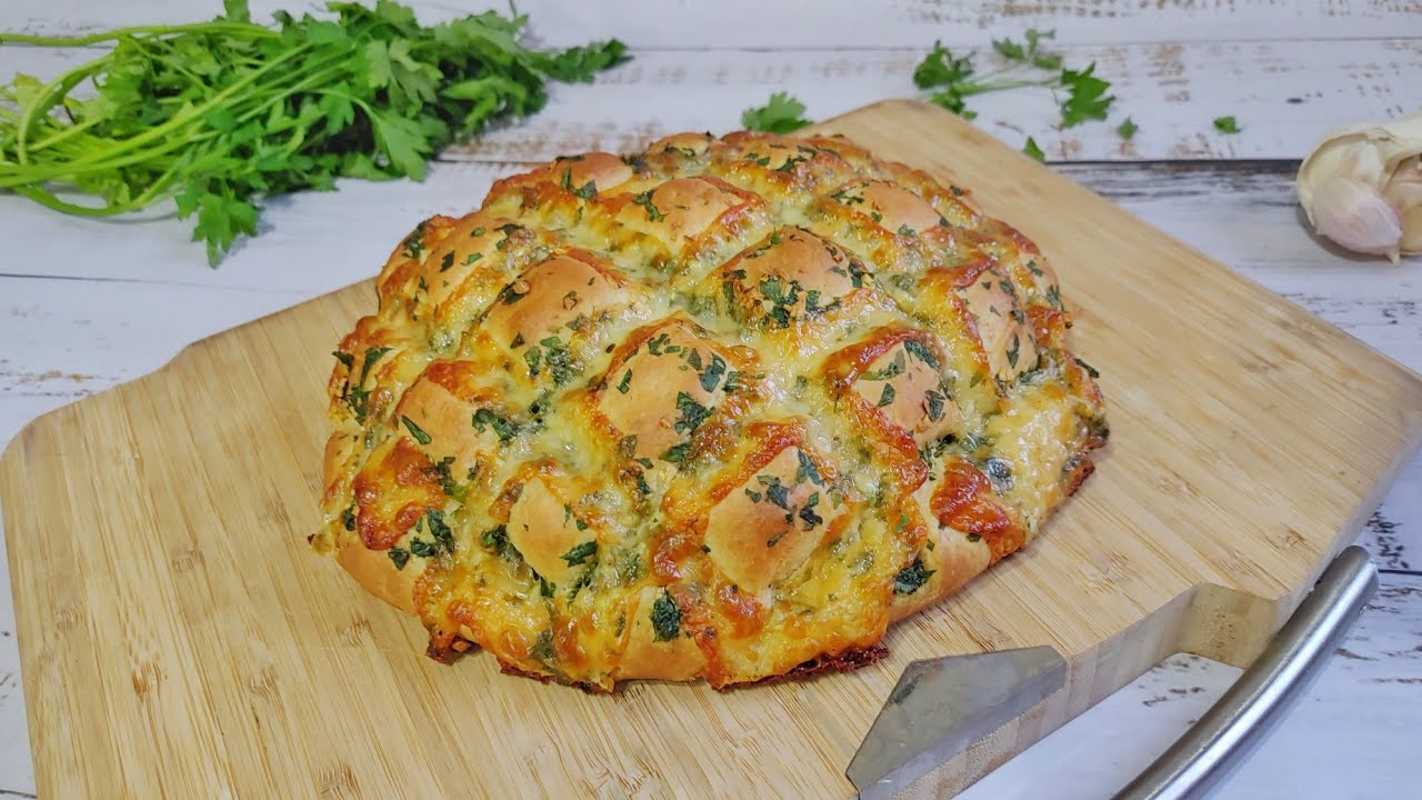 Este pan hará que todos te aplaudan | PAN DE AJO con QUESO | Casero, saborizado y muy esponjoso