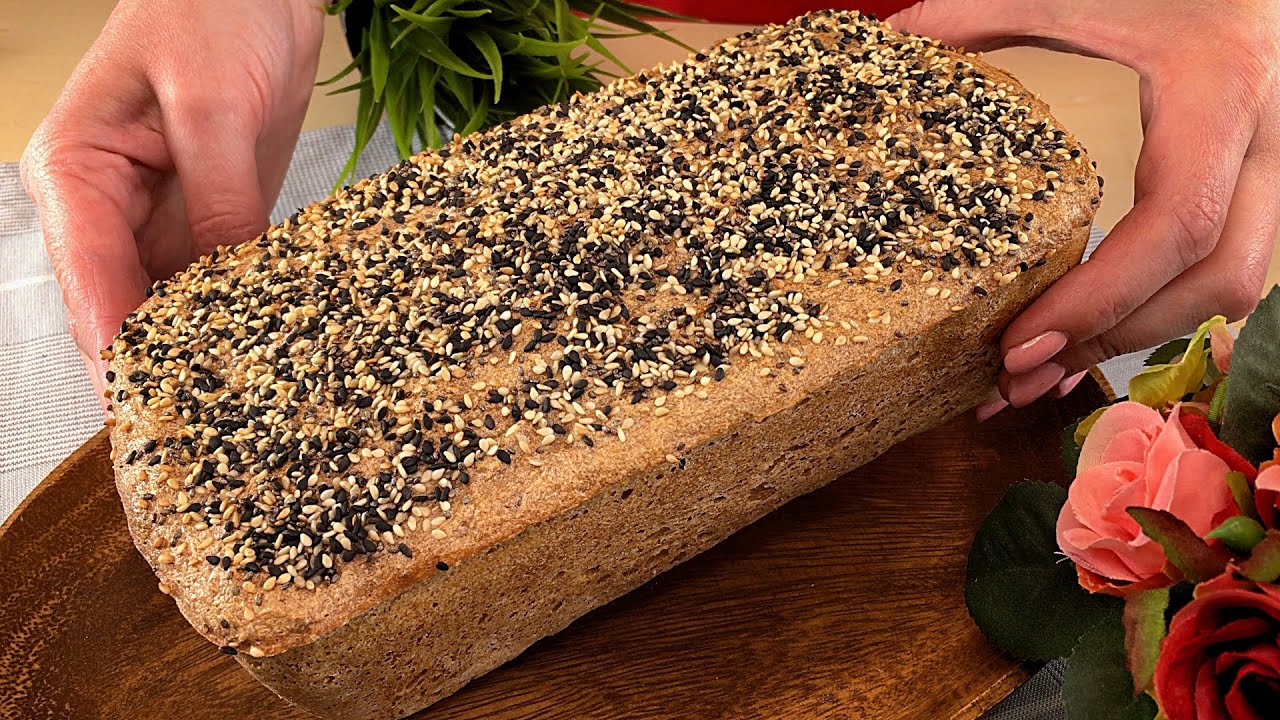 ¡Este pan no lo puedes comprar en las tiendas!🍞 Rico pan con harina integral y semillas.