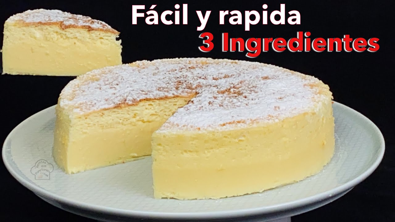 FANTASTICA! Tarta de queso de 3 ingredientes (Sin Chocolate, ni harinas)