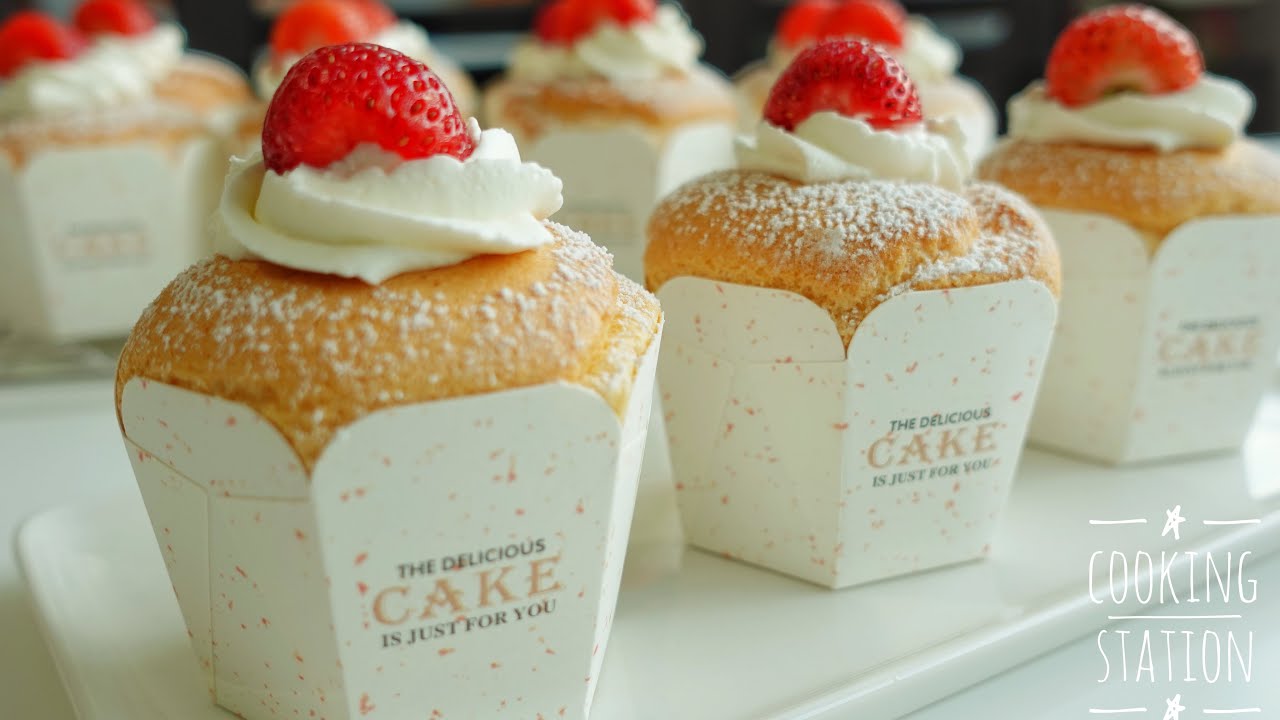 Fluffy Chiffon Hokkaido cupcakes | easy recipe