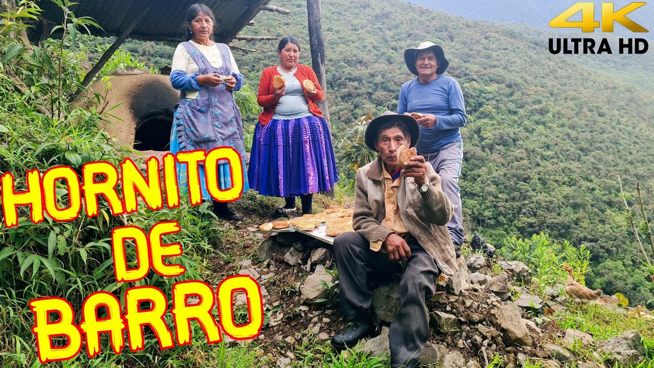 Haciendo pan en hornito de barro en el camino del inca | CHOLITA ISABEL