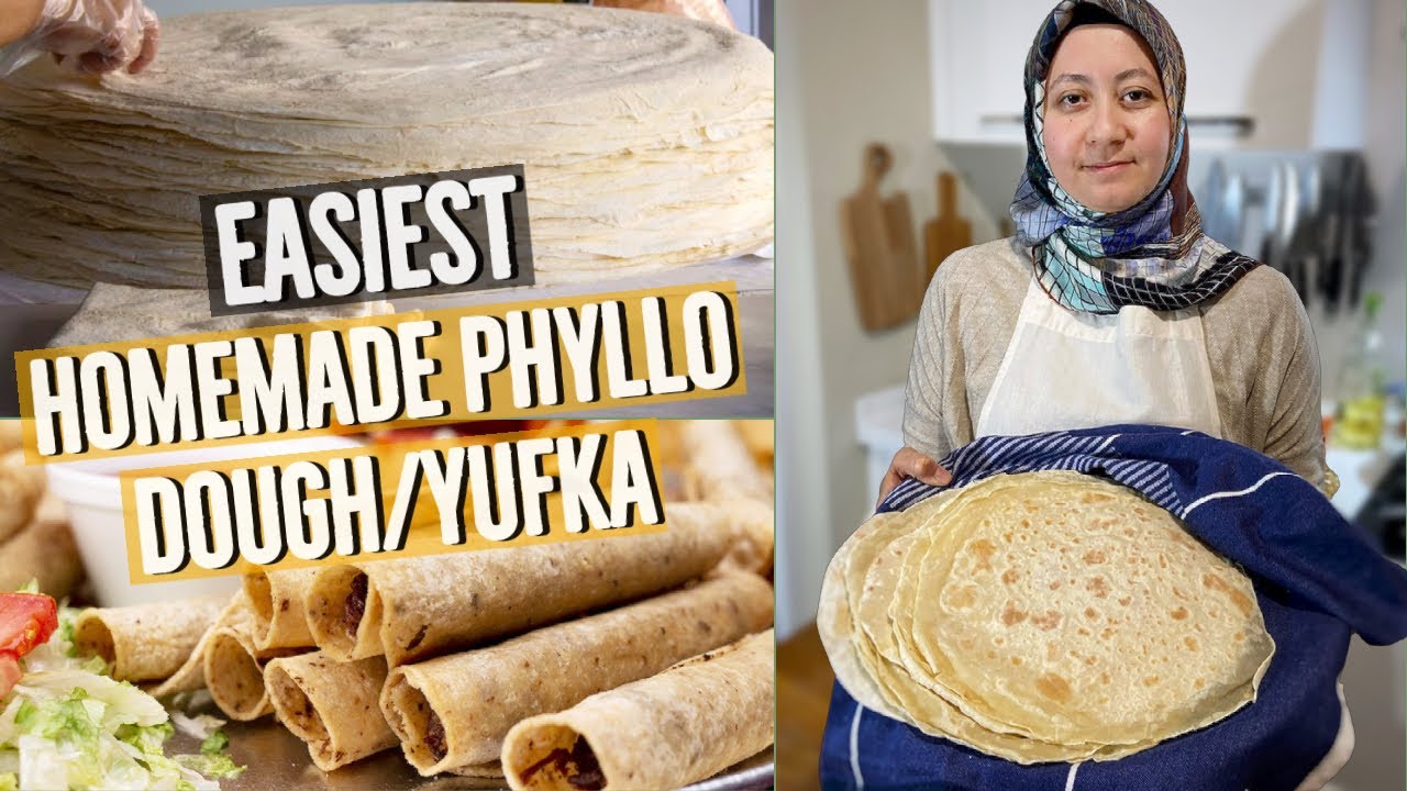 Homemade Phyllo / Yufka Dough From Scratch \u0026 Easiest Method To Cook On Stovetop