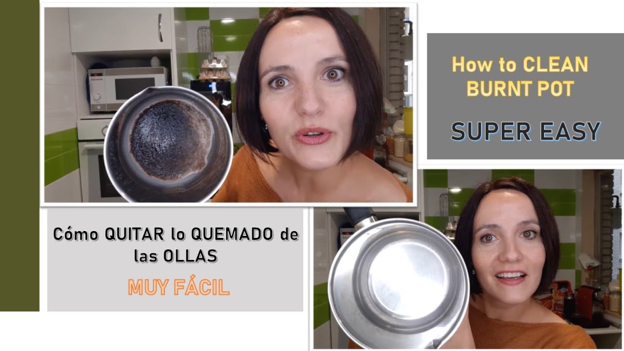 LIMPIAR OLLA QUEMADA MUY FACIL / How to CLEAN BURNT POT very EASY