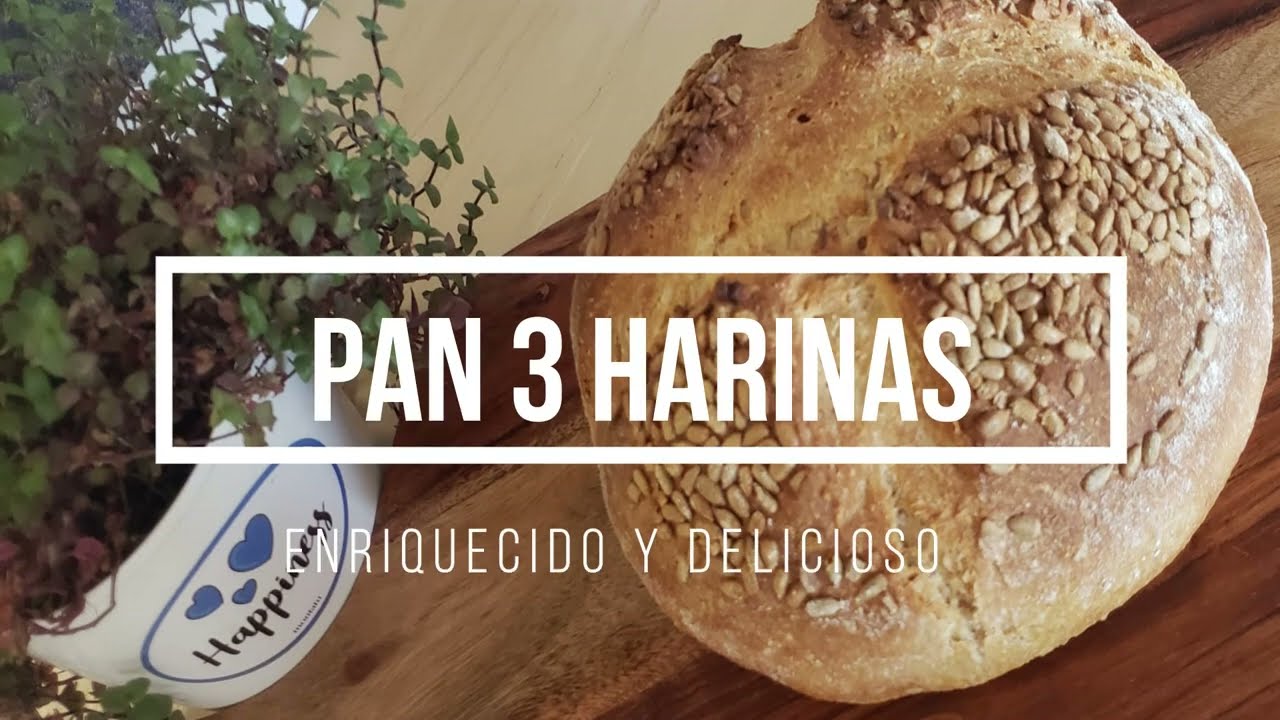 PAN CASERO 3 HARINAS, IRRESISTIBLE, DELICIOSO Y NUTRITIVO