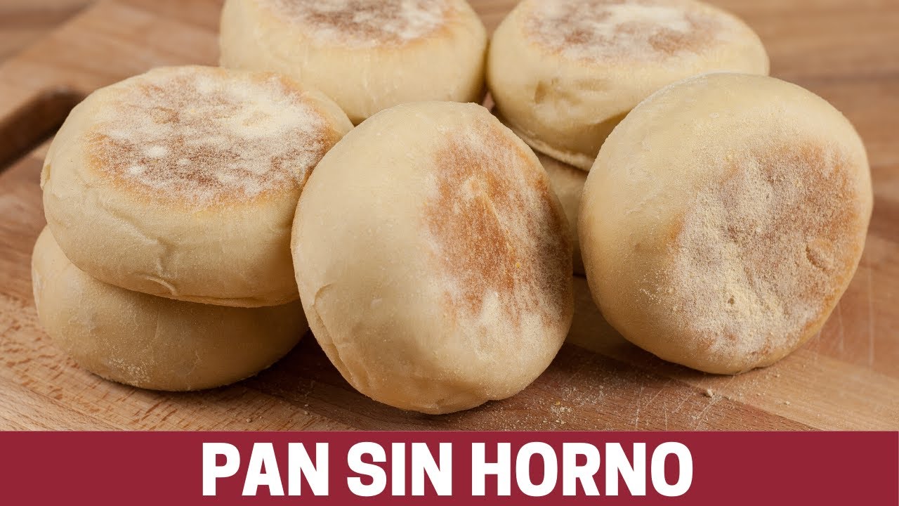 Pan casero hecho en sartén sin Horno - Muffin Ingles muy esponjoso