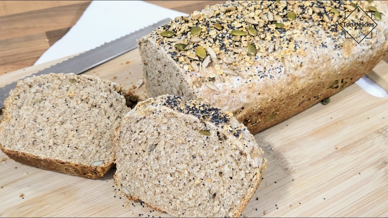 PAN con HARINA INTEGRAL, AVENA y SEMILLAS, Cargado de Nutrientes y Fibra