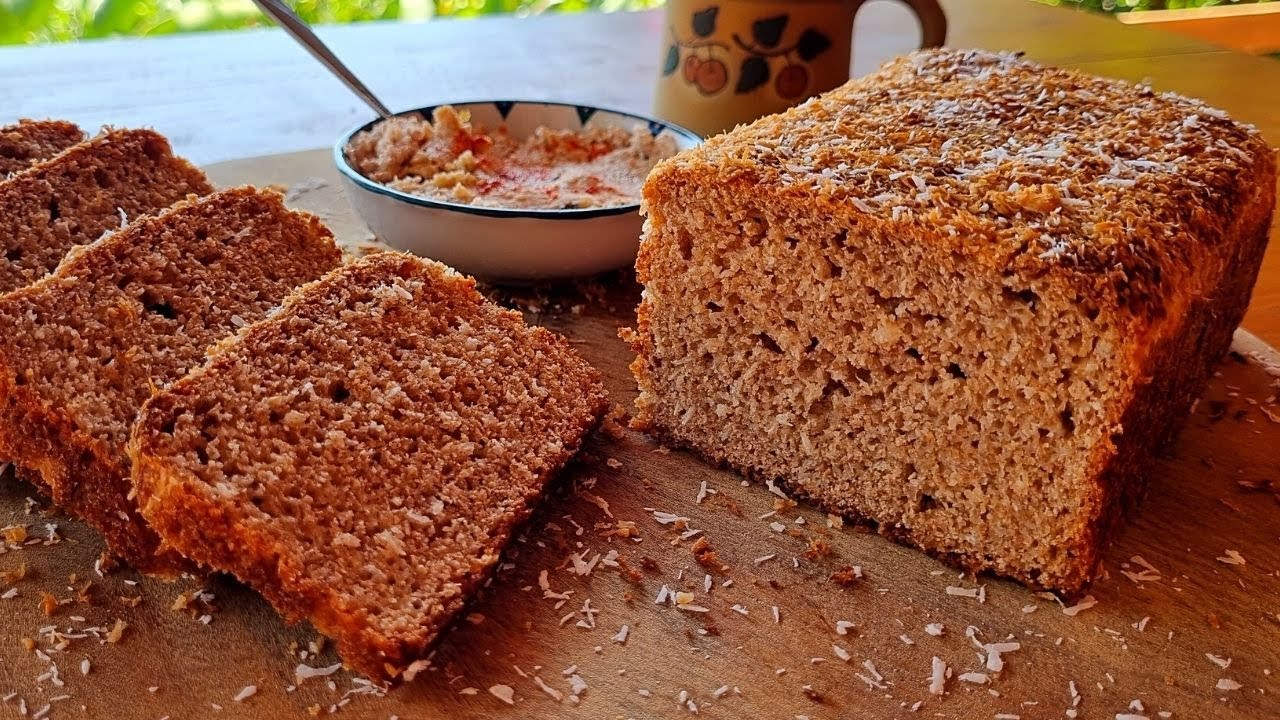 PAN DE COCO INTEGRAL SALUDABLE Sin Aceite Sin Lactosa Sin huevo VEGANO SALUDABLE Recetas de Gri