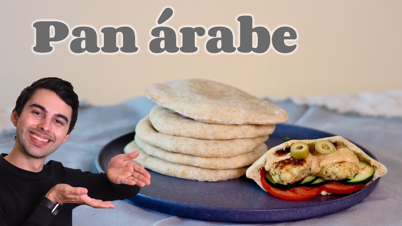 Pan pita🥙 o pan árabe casero | Vegano + Trucos