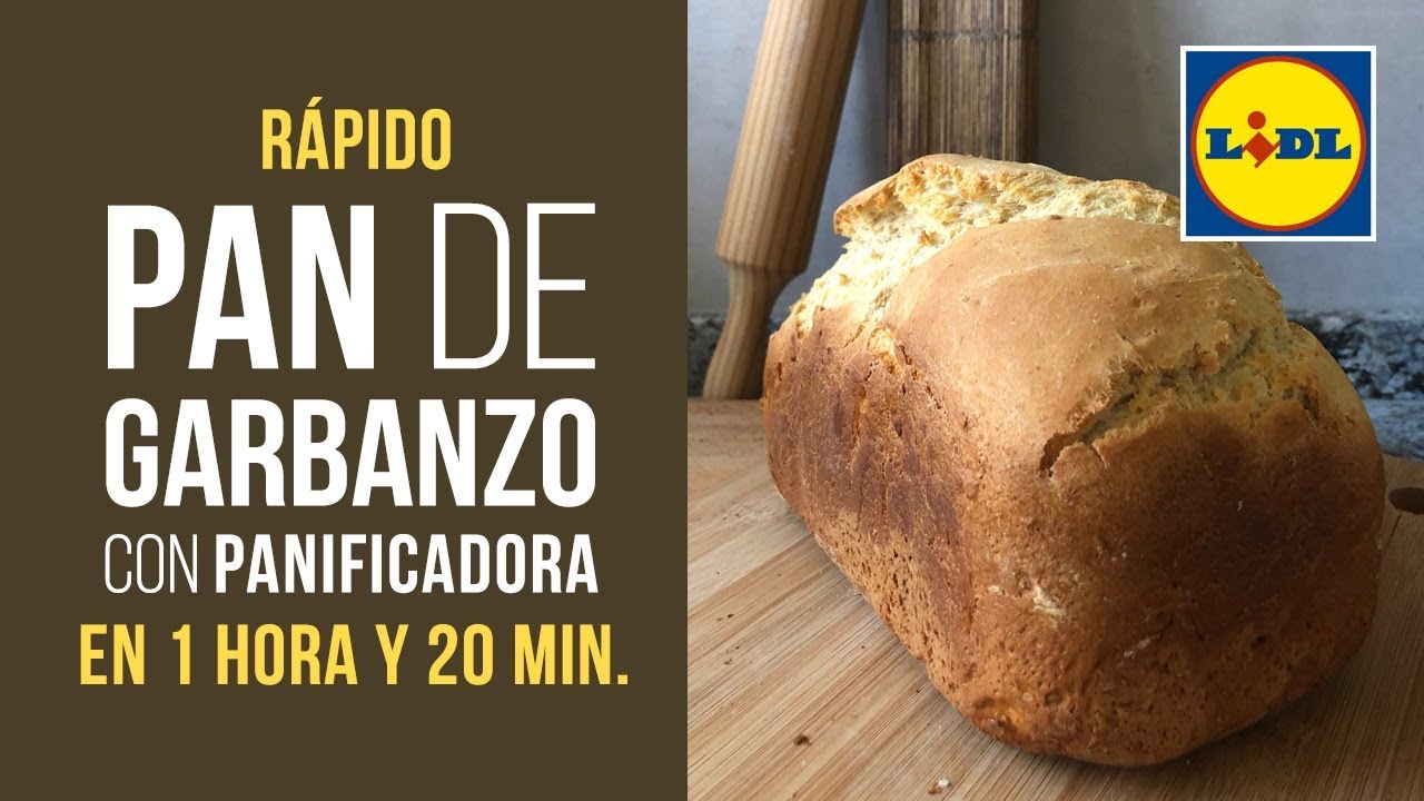 Pan Rápido de Harinas de Garbanzo y Trigo en Panificadora de Lidl y Moulinex Homebread Baguette