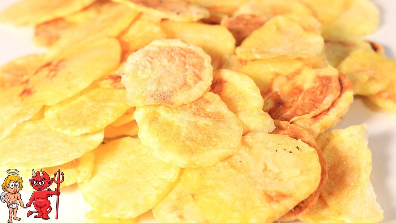 PAPAS CHIPS EN MICROONDAS SIN ACEITE🍠ADELGAZAR SIN HACER DIETAS