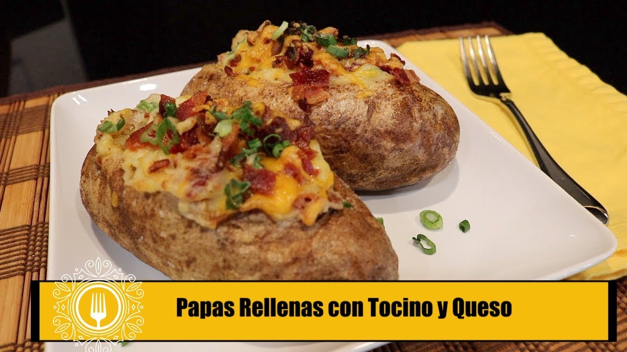 Papas Rellenas con Tocino y Queso / Papa al Horno