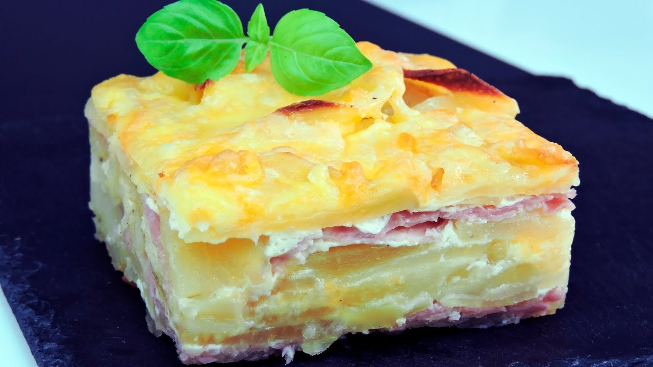 Pastel de patata con jamón y queso (pastel de papas)