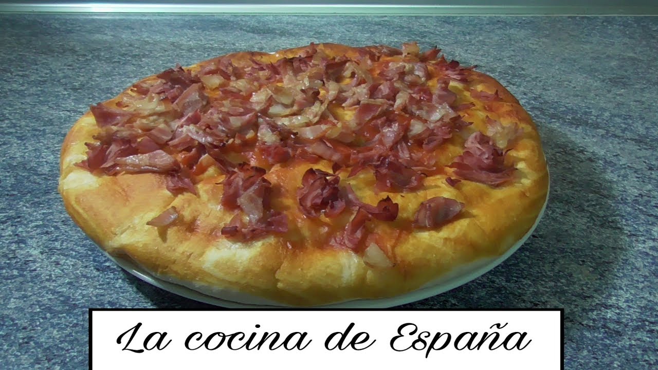 PIZZA CASERA DE JAMÓN YORK Y BACON