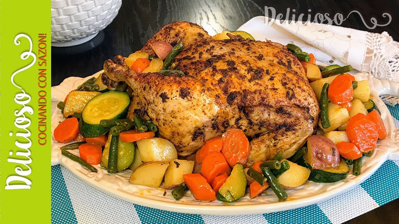Pollo al Horno con Verduras / Oven Roasted Chicken with Vegetables