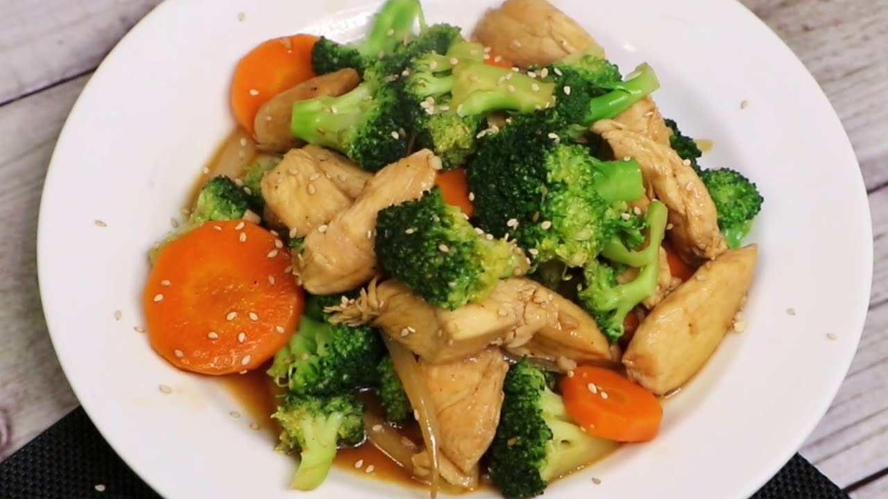 Pollo con Brócoli-Comida China Riquísima