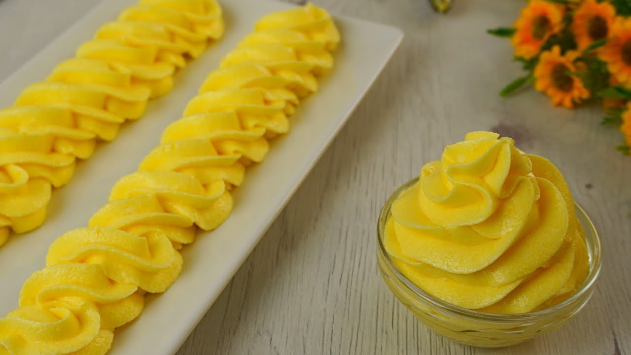 Receta con Yemas de Huevo || Buttercream de Naranja SIN LECHE || Crema para Rellenar Tartas