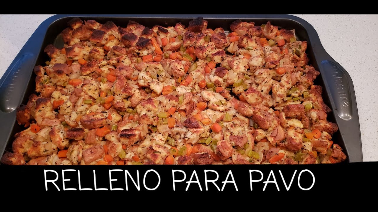 Relleno o stuffing para pavo facil delicioso y doradito