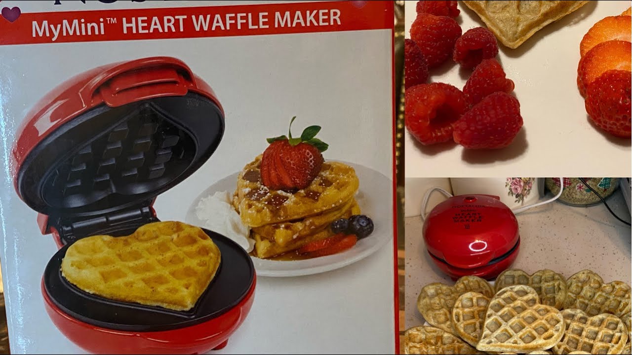 Reseña de la waffle maker de Nostalgia | Nostalgia MyMini Heart Waffle Maker