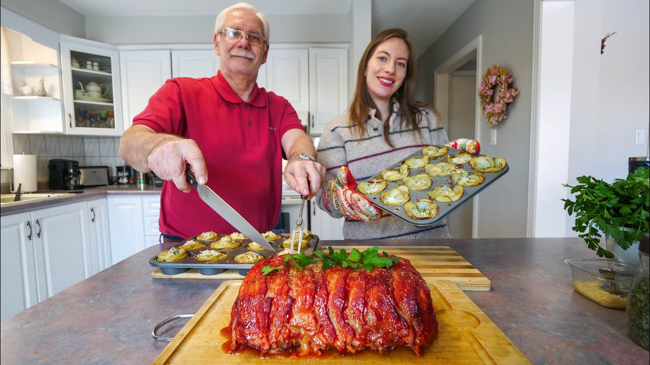 ROLLO de CARNE Molida con PANCETTA Ahumada al Horno (Receta Fácil y Rápida de Meatloaf) 🍖