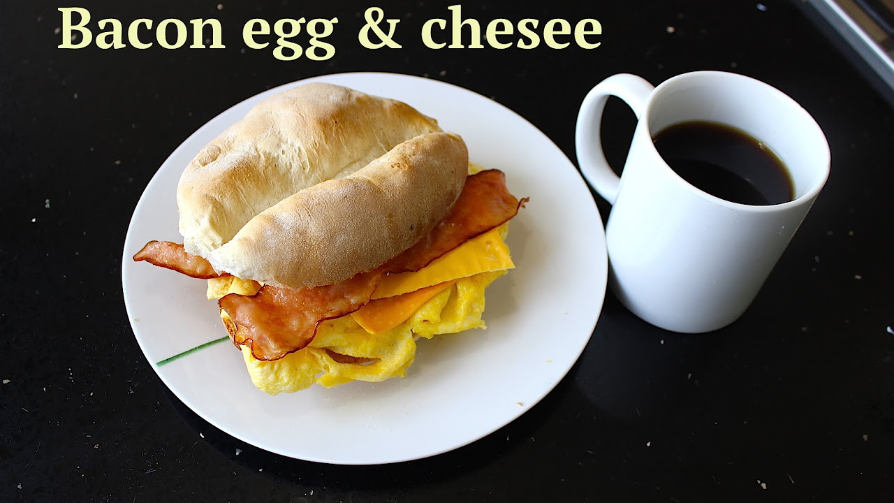 Sandwich de tocino huevo y queso - La receta de la abuelita