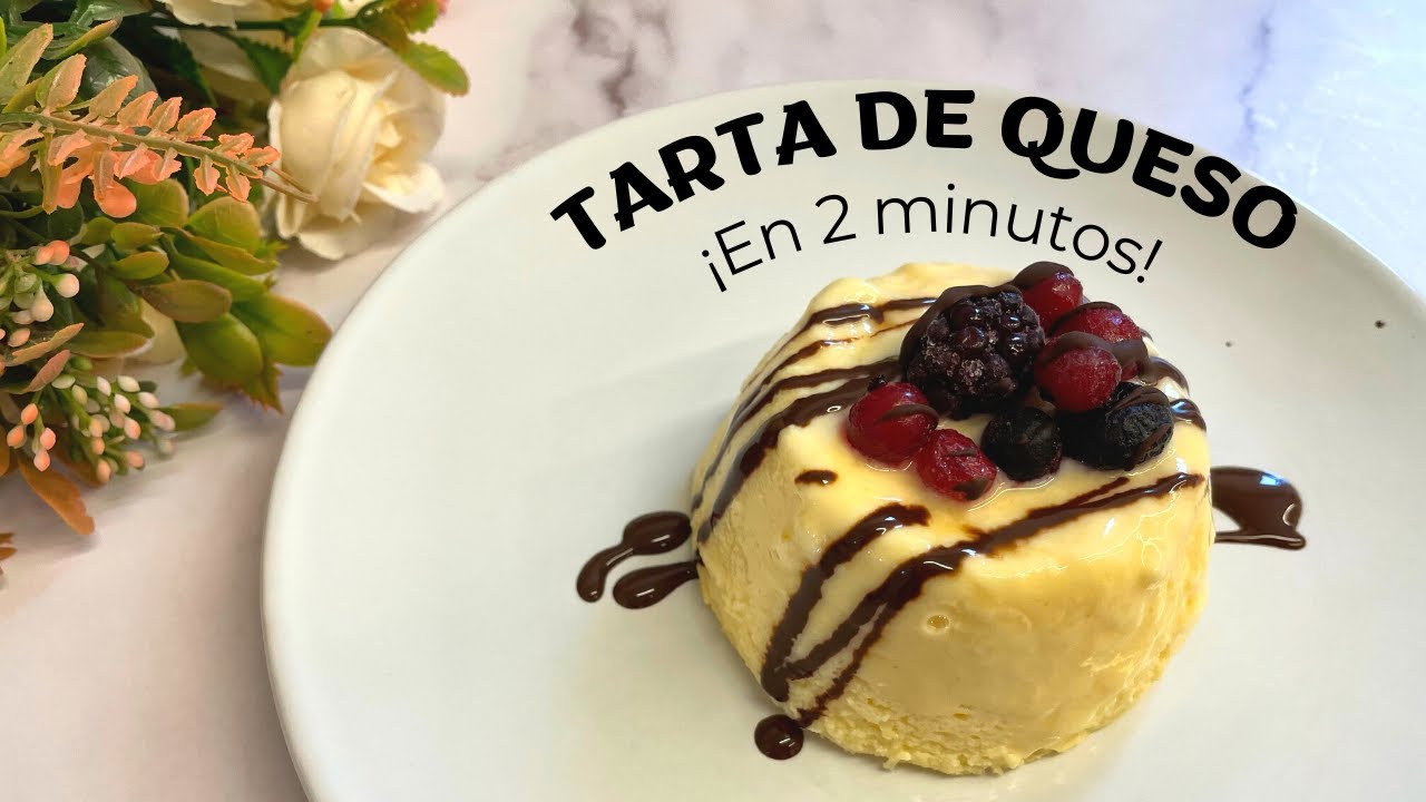 Tarta de queso en 2 MINUTOS🍰 al microondas | Cheesecake fácil y rápido😋