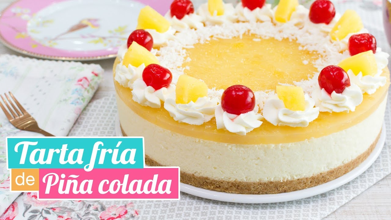 TARTA FRÍA DE PIÑA COLADA | Postre sin horno | Quiero Cupcakes!