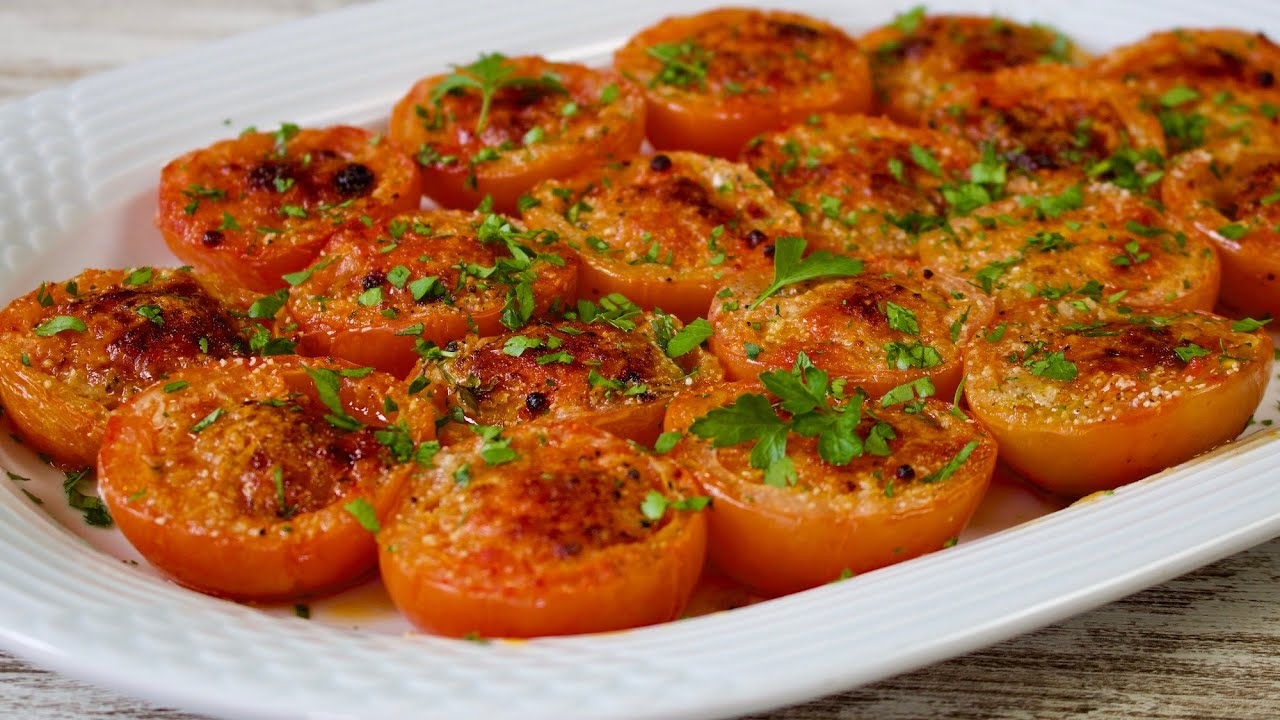 Tomates asados al Horno. Dieta Mediterránea Recetas - Verduras asadas al horno.
