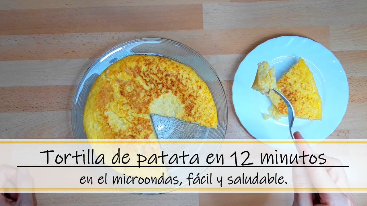 🥚TORTILLA DE PATATAS en el MICROONDAS 🥔 patatas cocidas en el microondas 🐞👌😍 ALTERNATIVA a FRITAS