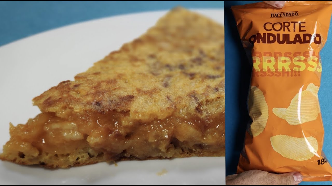 Tortilla española con patatas chips. Expectacular!!!!