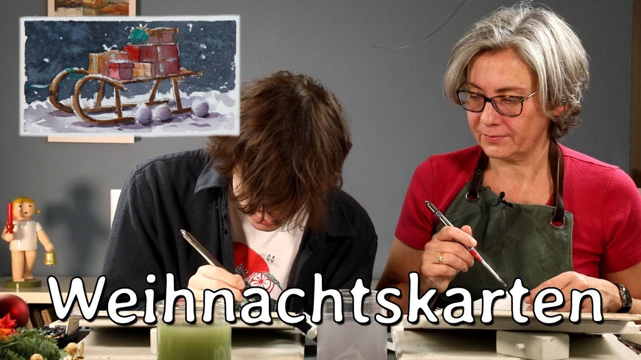 Weihnachtskarten im Aquarell - Special